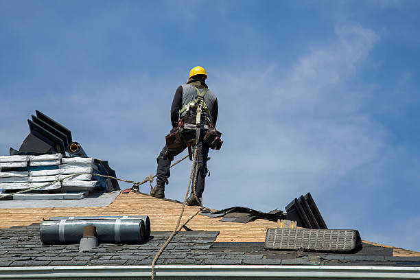 Professional Gutter Installation technician working in Spokane, WA